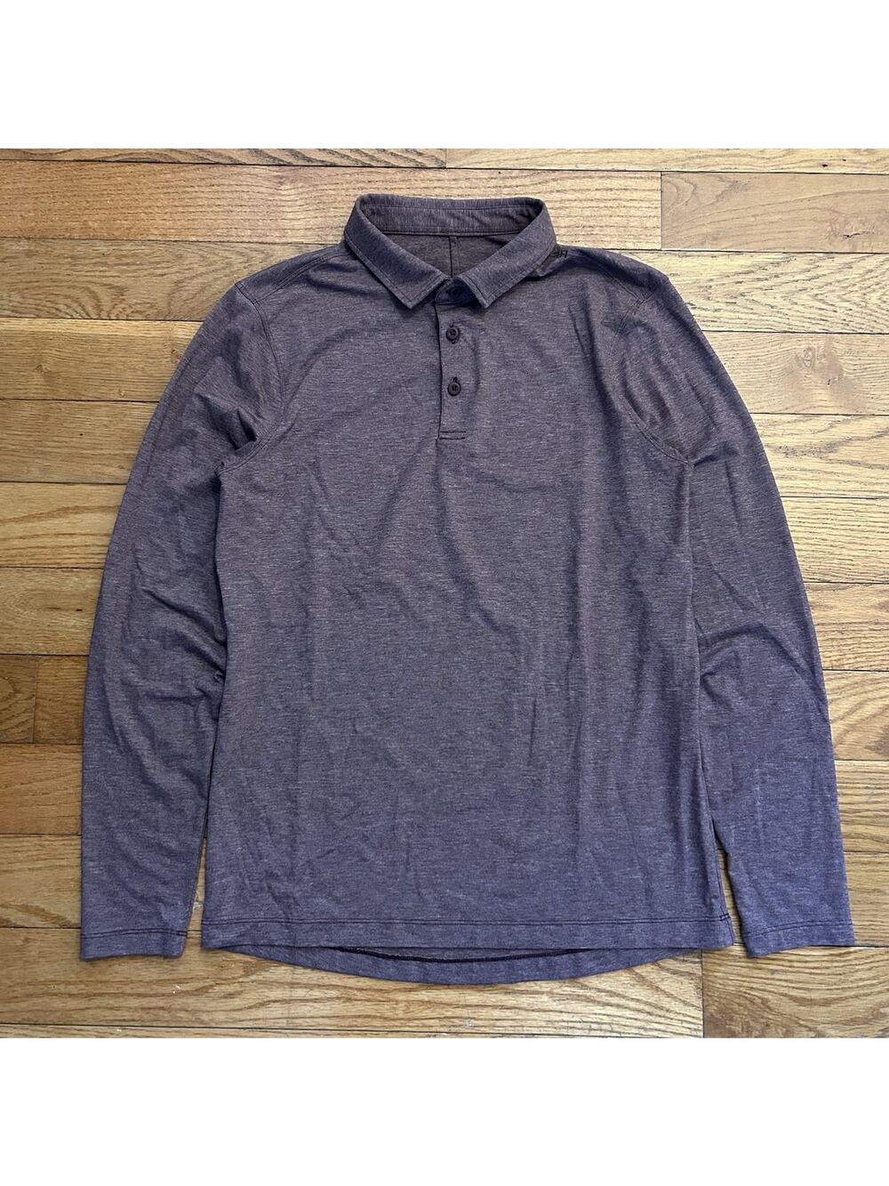 Lululemon Evolution Long Sleeve Performance Polo Button Up Shirt Small
